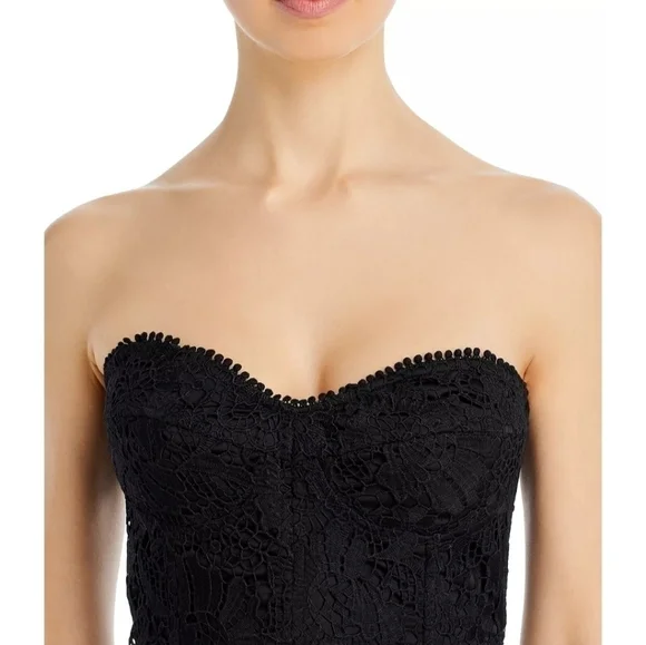 Sabina Musayev Nicolette Lace Embroidered Midi Dress Large